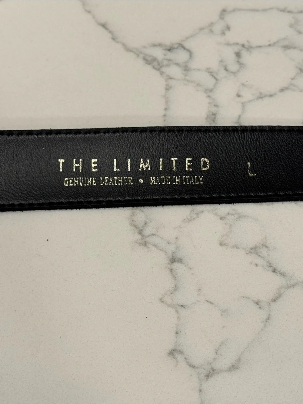 Vintage The Limited Black Suede and Leather Gold Chain Belt